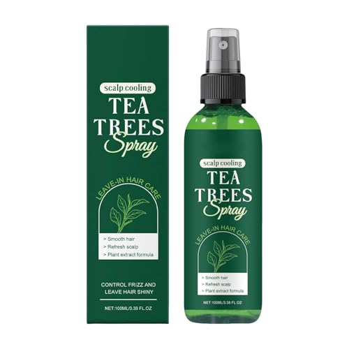 Scalp Relief Tea Tree Leave-In Acondicionador, alivia la picazón, el cuero cabelludo seco, hidrata, desenreda y nutre el cabello, fórmula ligera (100 ml)