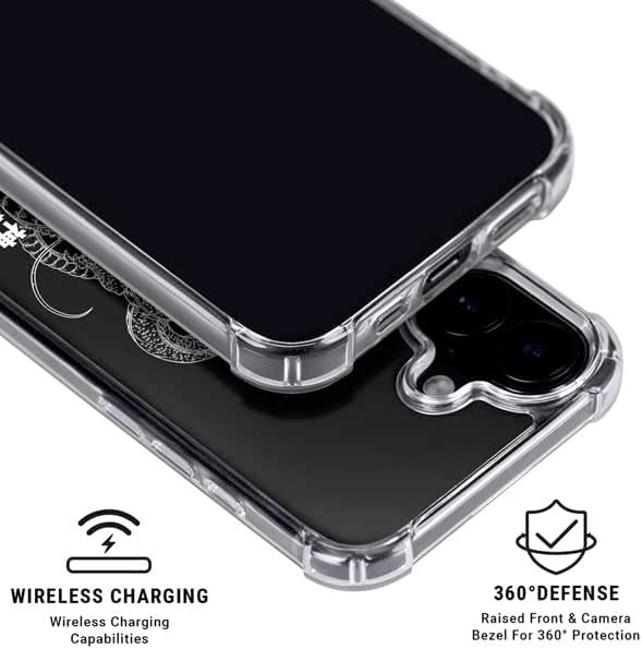 Skinit Clear Phone Case Compatible with iPhone 17 - Officially Licensed Dragon Ball Z Negative Shenron Design