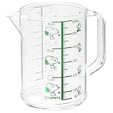OSK(オーエスケー) 計量カップ スヌーピー メジャーカップ 大 600ml 日本製 目盛り付 熱湯対応 持ち手付 かわいい おしゃれ 使いやすい 注ぎやすい 料理用 クリア ウッドストック MC-2