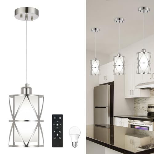Zlierop Pendant Lights Kitchen Island with LED Bulb & Remote Control, 