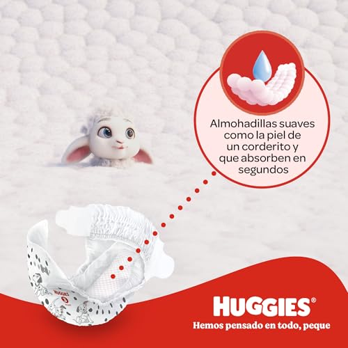 Miniatura 5 de Huggies Little Movers Pañales para Bebé con Diseños Disney Talla 3 (4-9 kg), Comodidad para la Piel 24/7, 3 Packs de 56, Total 168 Pañales