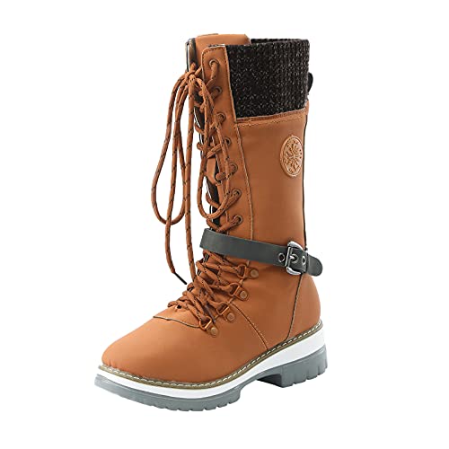 Bottes d'hiver contre le froid avec isolation thermique et tige moyenne femme