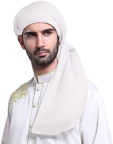Men Boys Large Arab Shemagh Turban Bandana Headscarf Breathable Soft Muslim Hijab Headband Shawl Keffiyeh Arabic Scarf