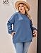 IN'VOLAND Plus Size Womens Fleece Sweatshirts Fall Fashion Loose Pullover Long Sleeve Shirts Clothes Outfits with Pocket Blue