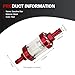 Downhill 1 PC Car Fuel Filter, In-line Fuel Filter, Alloy Rust-Proof and Durable Efficient Filter Oil Cup, Engine Protection Oil Filtering Cup Modified Replacement, for Motorcycles ATVs Scooters (Red)