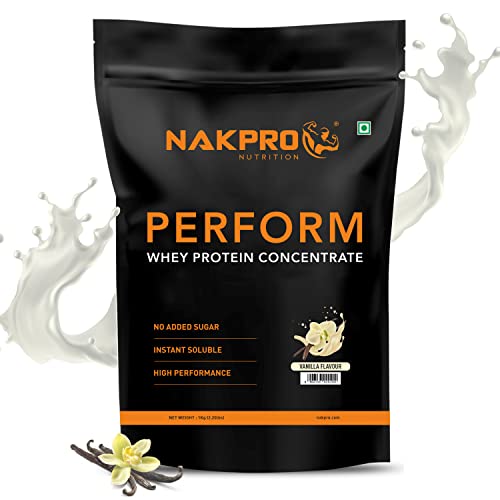 Image of NAKPRO NUTRITION Perform Whey Protein Concentrate | 2kg Vanilla | 24g Protein | Trustified Certified