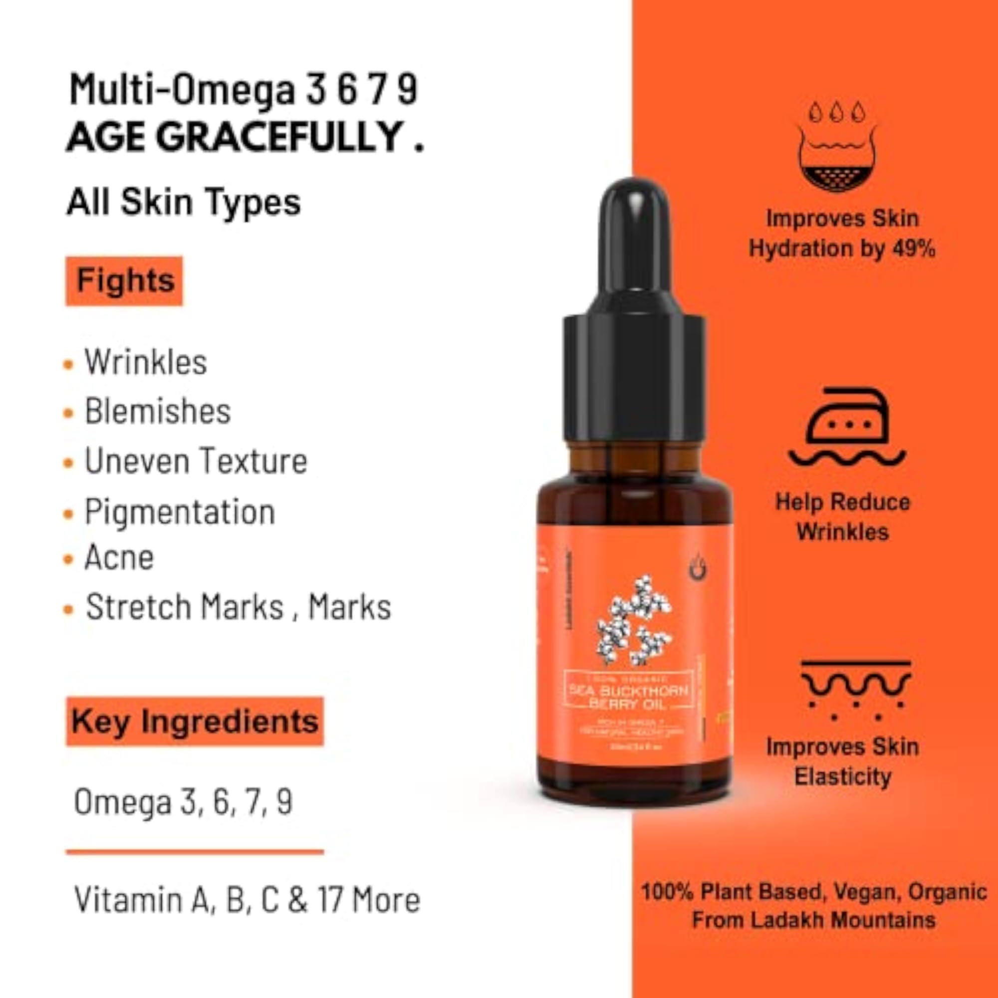 Sea Buckthorn Berry Cold-Pressed Oil (30 ml)