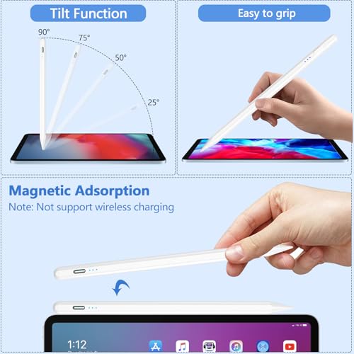Lapiz para Tablet, Lapiz Tactil con Alta Precisión y Sensibilidad de Inclinación, Stylus Pen para Samsung, Lenovo, Mi, Huawei y iPhone - imagen 5