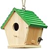 STARSWR Bird House Outside Bluebird House for Outside Clearance Hanging BirdhouseCardinals Wooden Birdhouse with Green Top