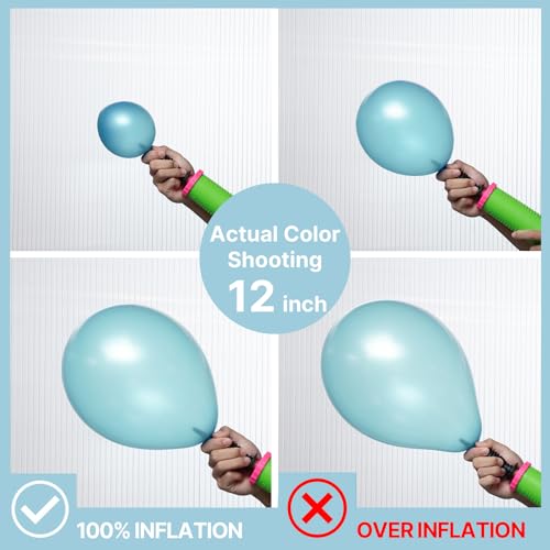 Image of PartyWoo Pearl Teal Balloons 50pcs Pearl Aqua Blue Turquoise Dark Teal