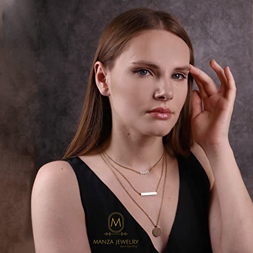 Manza Jewelry Trendy Three Layer Choker Necklace For Women, Necklace For Girls #TOP5