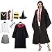 Produktbild SUSICH Erwachsene Harry Kostüm Umhang Gryffindor Fanartikel Outfit Set Krawatte Zauberstab Brille Schal Hexe Hut Halskette Haarschmuck Set Pullover Hemd Rock Karneval Verkleidung Fasching Halloween