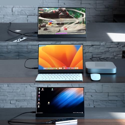 Image of Portable Monitors 13.3 inch FHD 1080P 60HZ Travel Portable Monitor for Laptop, Ultra-Slim External Screen Extender