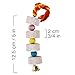 Unibene Parrot Chewing Toy, Bird Beak Grinding Stone with Bell, Lava Block Calcium Supplement Food for African Greys Amazon Conure Eclectus Budgies Parakeet Cockatiel Hamster Chinchilla Rabbit, 2 Pack