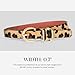 VONMELLI Womens Skinny Leather Belt Thin Waist Leopard Belts for Women Fashion Dress Jeans with Gold Buckle, M