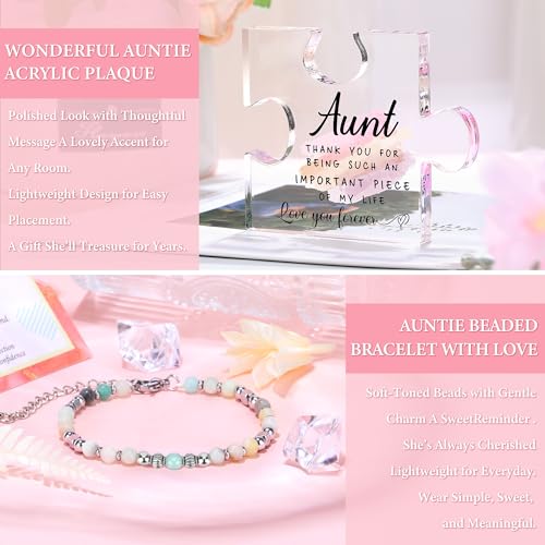 Image of Aunt Gifts for Women Best Auntie Gift Ideas Great Aunt Birthday Gifts for Aunts from Nephew Niece Kids Funny Best Aunts Ever Gift Set Cool Favorite Auntie Club Presents for Women Who Have Everything
