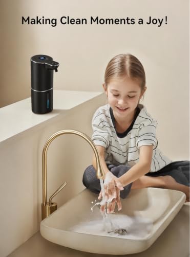 Image of Aluan Automatic Soap Dispenser with Digital Battery Display, 380ml Automatic Hand Wash Dispensers with 6 Levels Adjustable, Type-C Rechargeable Sensor Handwash Dispenser, IPX5 for Bathroom