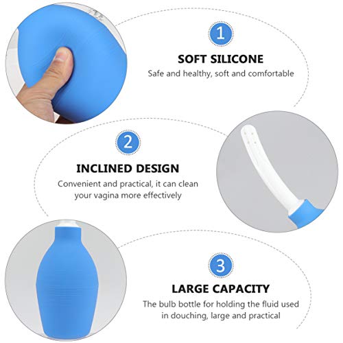 EXCEART Bulbo de Enema de Silicone Ducha Anal Limpa de Silicone para Homens Mulheres