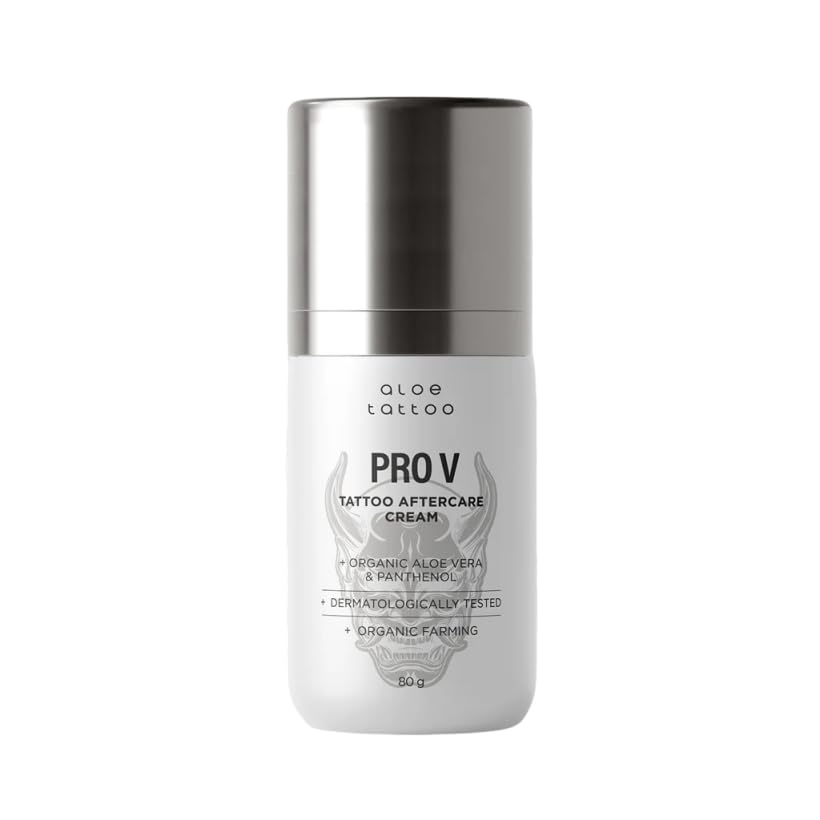Crema para Tatuajes con Aloe Pro V - Hidrata - Repara la Piel Post Tattoo y Preserva la Belleza del Tatuaje - 30 g - Sin Conservantes y Sin Perfume
