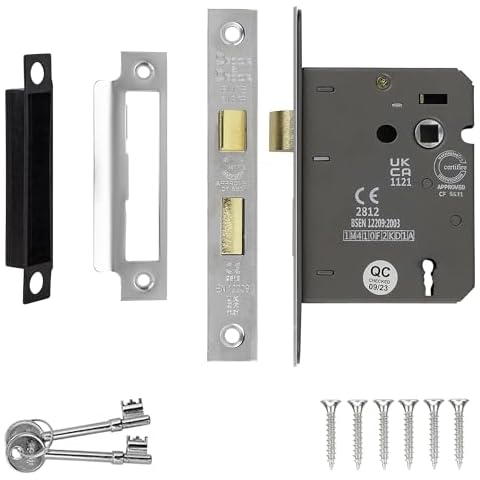 Decoranddecor Polished Chrome Sash Mortice Lock Cover