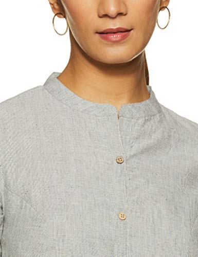 Image of BIBA Women Cotton Front Open Fusion Dress