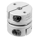 HEMOTON Schrittmotorkupplung aus Aluminiumlegierung mit Membranfeder Flexible Wellenkupplung Kompensiert Winkelabweichungen Einfache Klemmmontage für Maschinenplattform