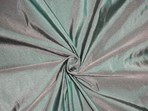 Taffetas en pure soie vert pâle TAF#227 tissu au mètre 137cm pour robe de soirée