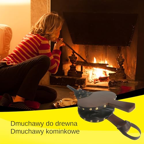 Wood Stove Blower, Manual Portable Wood Cooking Fan, Hangable Barbecue Air Blower for Camping, Hiking, Picnic, and Household Woodstove Use