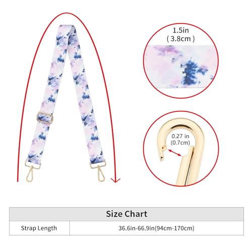 Image of ZOOEASS Wide Shoulder Strap Adjustable Replacement Belt Guitar Style Crossbody Bag Handbag Strap Multicolor Canvas Straps(Wide:1.5in)(Color42)