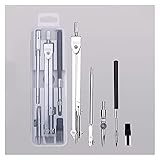 GLigeT Zeichnen Zirkel Math Geometrie Kit Metallkompass mit Radgeometrie Präzisionswerkzeug for Studentenkreis Zeichnung Werkzeug mit Aufbewahrungsbox Geometrie Zirkel (Size : 1)