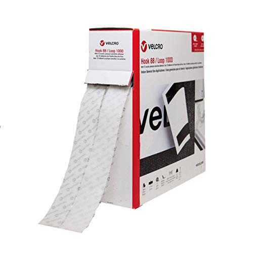 Velcro (2 Piece) Heavy Duty 1.5 Inch Wide Velcro Tape Rolls, 25 Yards, Hook And Loop Tape Velcro Strips With Adhesive White