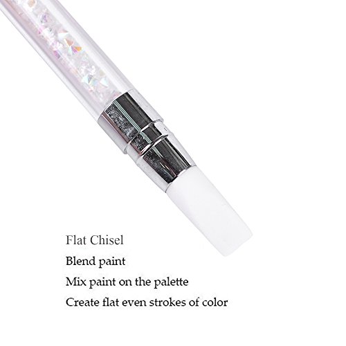 LAURAG Puxador de acrílico Rhinestone Nail Art Brush 1 pc Strass Lidar Com Arte Do Prego Caneta de S