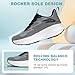 ZOVE Womens Walking Shoes Cushioning Non-Slip Breathable Running Sneakers Tennis Comfortable Athletic Gym Workout Casual Shoes Lightweight Sports Cross Training Fashion Sneakers 8843 Black Grey 40