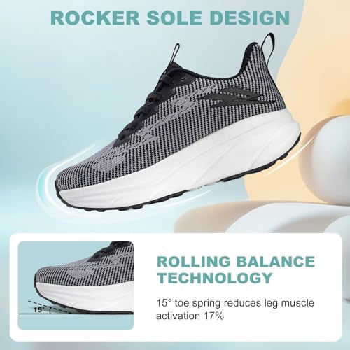 Image of ZOVE Womens Walking Shoes Cushioning Non-Slip Breathable Running Sneakers Tennis Comfortable Athletic Gym Workout Casual Shoes Lightweight Sports Cross Training Fashion Sneakers