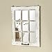 The Lakeside Collection Distressed Wood Windowpane Mirror - White
