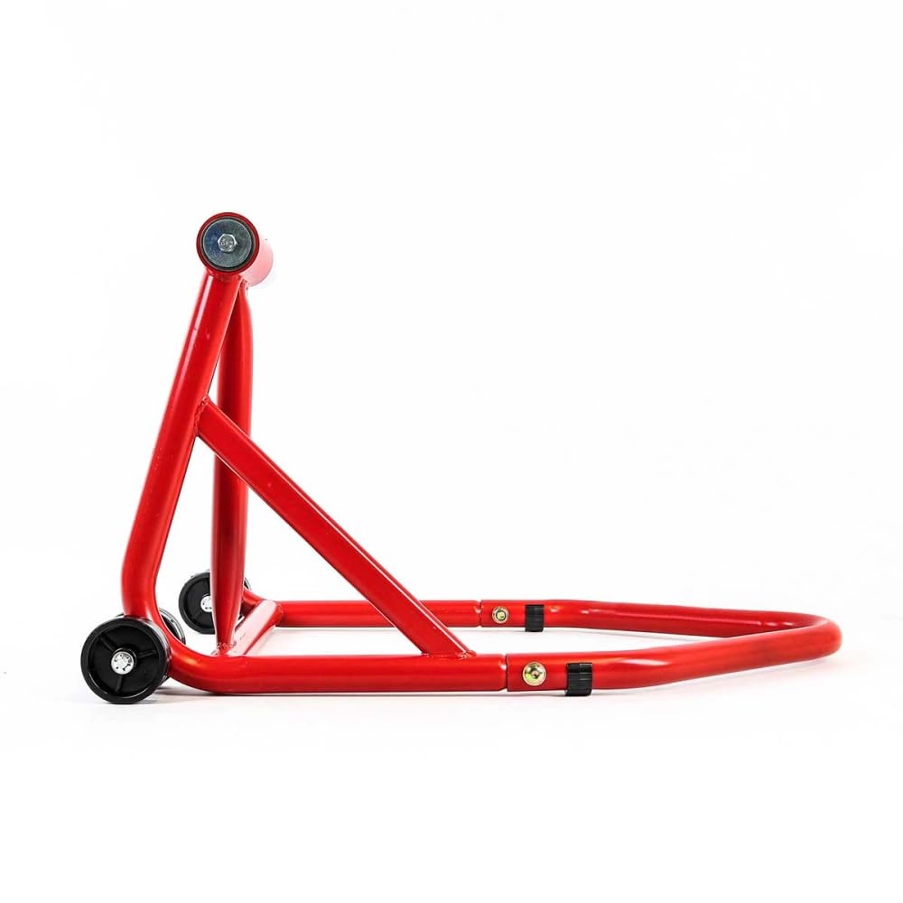 Béquille d'atelier Arriere monobras pour Levage Moto Triumph Tiger Sport Sprint Dayton 955 T595 Speed Triple 97-20/ KTM 1290 SP GT/R 14-23 en axe 27.5mm - Rouge