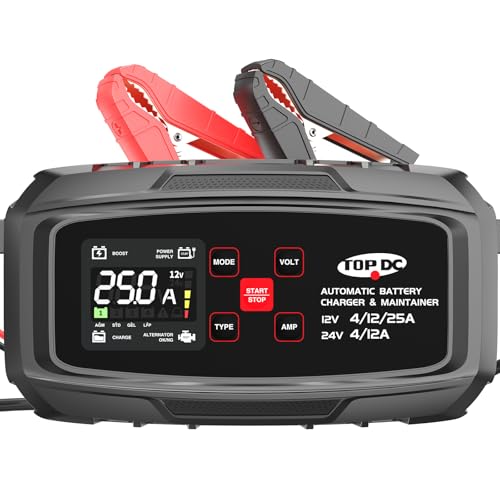 TOPDC 25A Smart Battery Charger & Maintainer