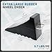 AFA Tooling - Heavy Duty Rubber Wheel Chocks w/Steel Tie Off Handles - RV Wheel Chock for Front & Back Tires - Quick Grip Ribbed Design - Great for Your Camper, Trailer, RV, Truck, Car or ATV - 4 Pack