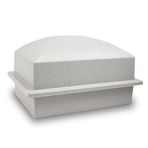OneWorld Memorials Extra Large Granite Grey Cremation Urn Vault - Polymer Urn Vault for Burial with Lift-Off Lid