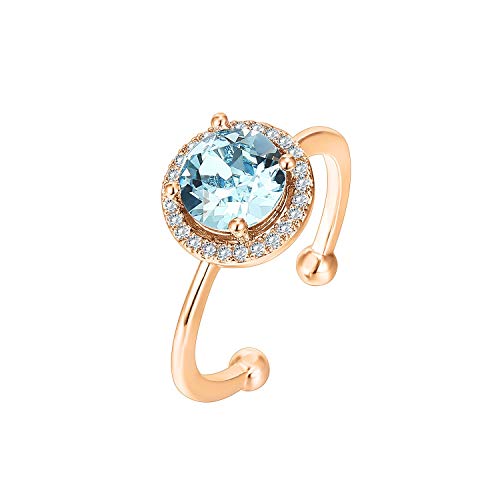 Pavoi TC69R-3 Crystal 14K Rose Gold Plated Birthstone Rings thumb #3