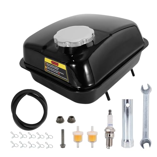 RUTU Gas Fuel Tank Compatible with Predator 212 196cc Coleman CT200U BT200X KT196 Baja Warrior Heat 5.5hp 6.5hp Mb165 Mb200 Mini Bike Go Kart Pit Bike Parts (Upgrade Side Style)