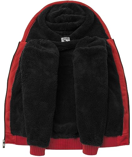 Image of SWISSWELL Unisex Boys Girls Fleece Hoodie Sherpa Lined Jacket Zip Up Hooded Sweatshirt Winter Outerwear for Kids