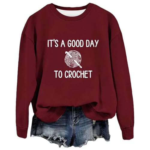 Genérico Sudadera sin Capucha para Mujer Casual Loungewear Cómodo y Relajado Sweatshirt Pullover Tops Jerséis Sueltos y Cómodo Invierno Sweatshirt con Bolsillo Ropa Exterior para Mujer