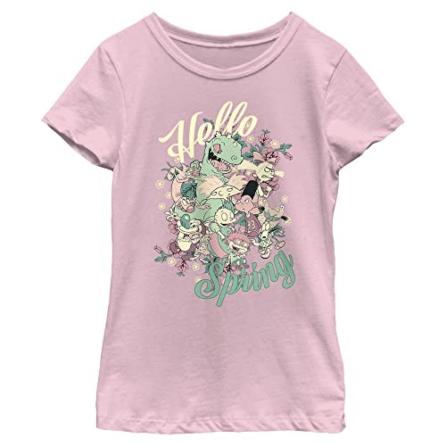 T-shirt fille manches courtes imprimé Hello Spring Nickelodeon