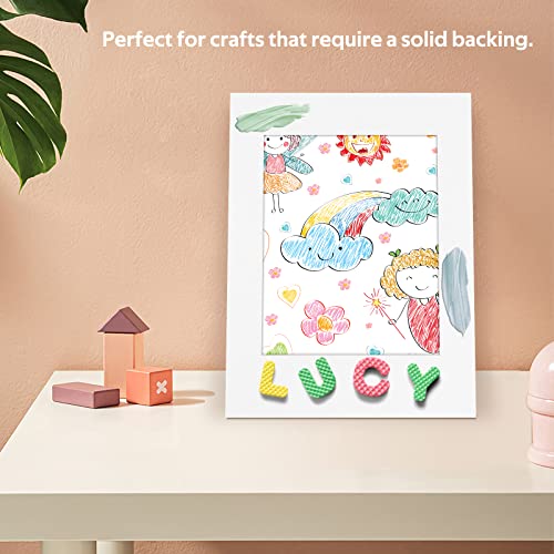 Image of Golden State Art 50 Pack 8.5x11 Corrugated Cardboard Sheets | 3mm Thick White Flat Square Inserts Layer Pads for Shipping, Mailing, Packaging or Art Crafts, Photo Backing (One-side White)