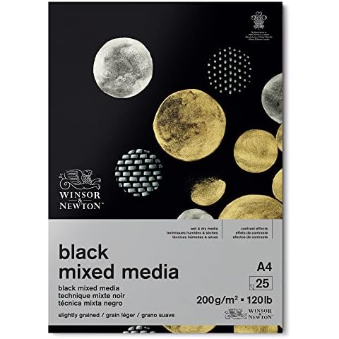 Bloc de papel negro Winsor & Newton para Mixed Media Cover