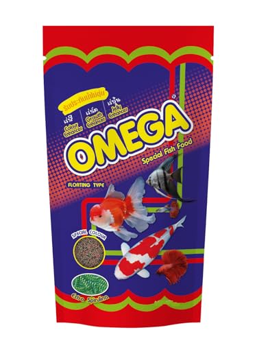 Omega One, Special Fish Food with Spirulina for Colour,Growth & Jelly Enhancer Floating Type Micro 1 Mm Pellet 50 Gm,All Life Stages