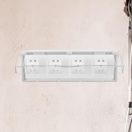 Couvercle adhésif étanche 4 modules KOMBIUDA transparent pour prise - 5