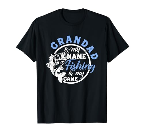 Fishing Grandad Gifts Fathers Day Tshirt for Dad Fisherman T-Shirt