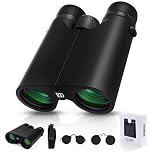 10x42 Binoculars for Adults High Powered Compact Binoculars with Low Light Night Vision for Bird Watching Hunting Travel Outdoor Sports